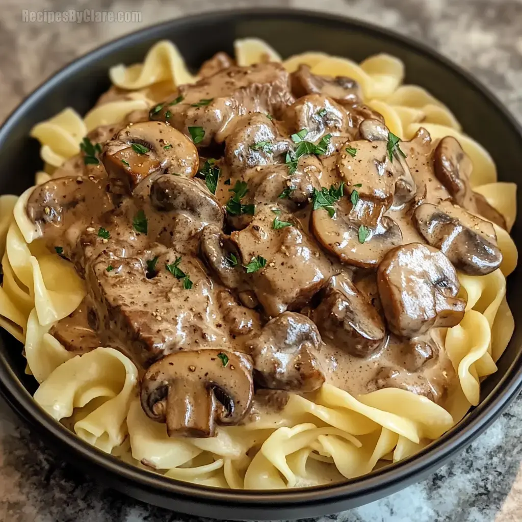 Comforting Beef and Mushroom Stroganoff