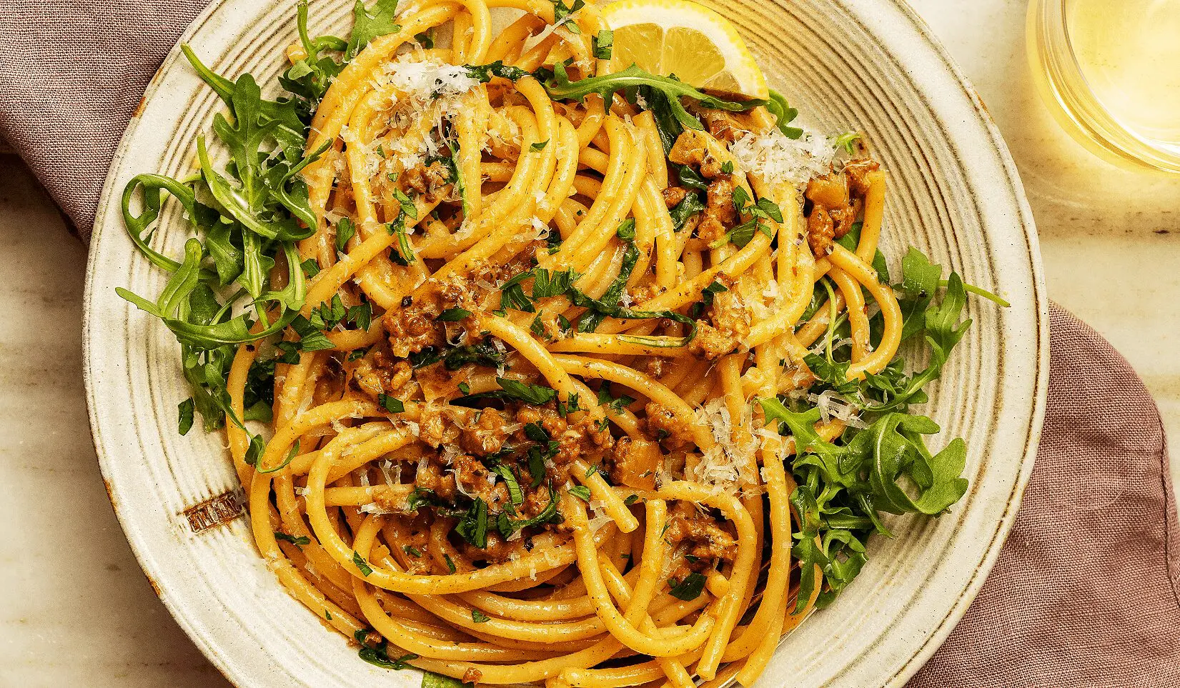 Creamy Arugula Pasta with Lemon Zest