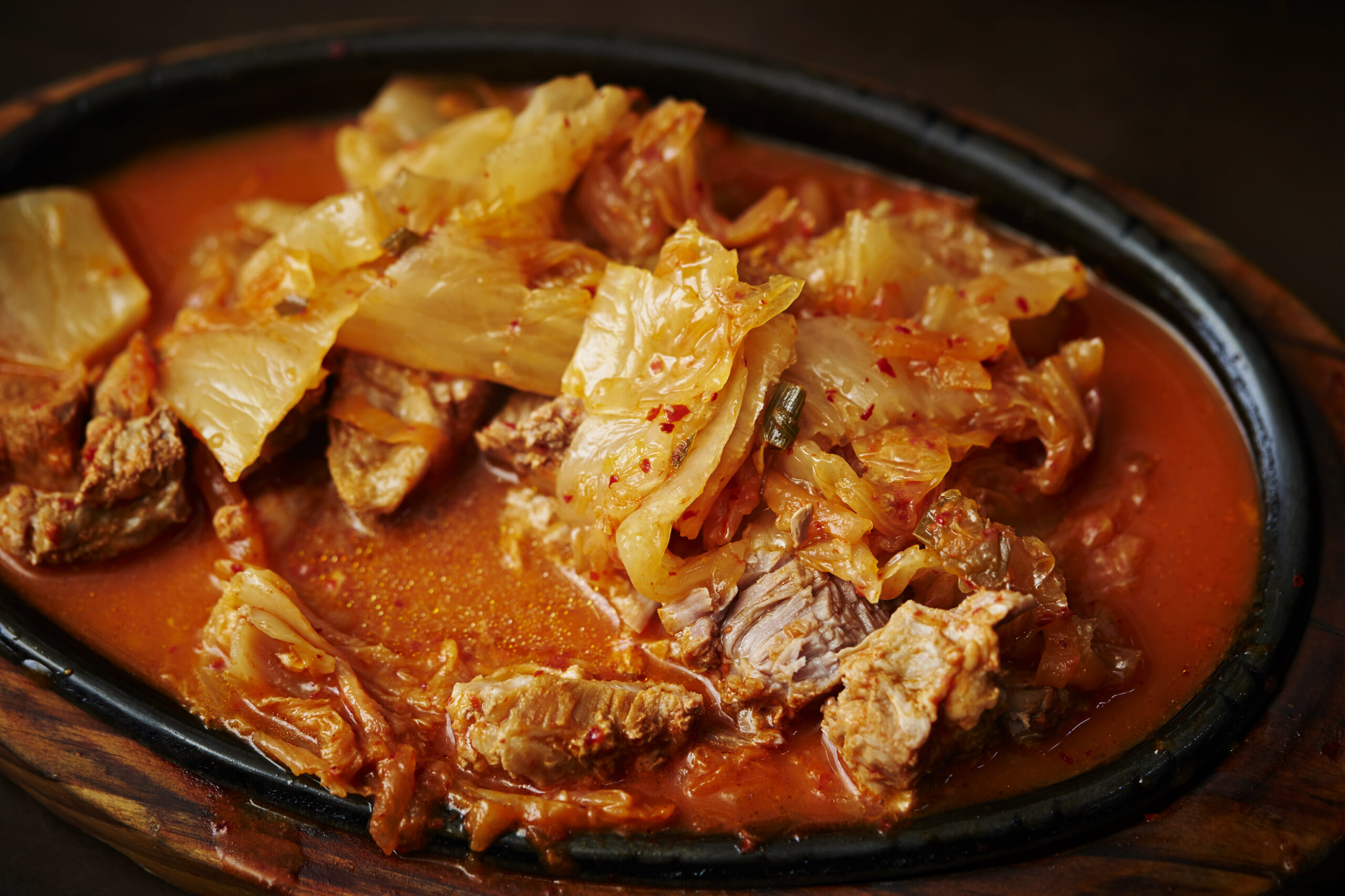 Korean Spicy Beef Kimchi Stew with Sweet Potato