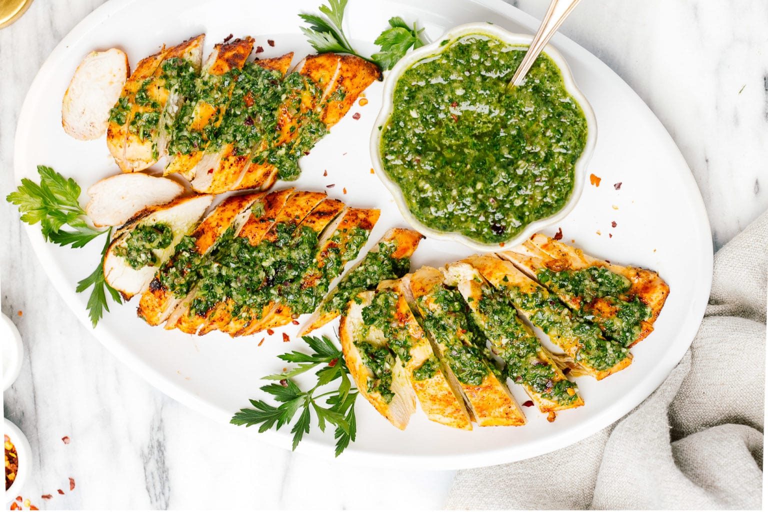 Brazilian Grilled Chicken with Fresh Chimichurri