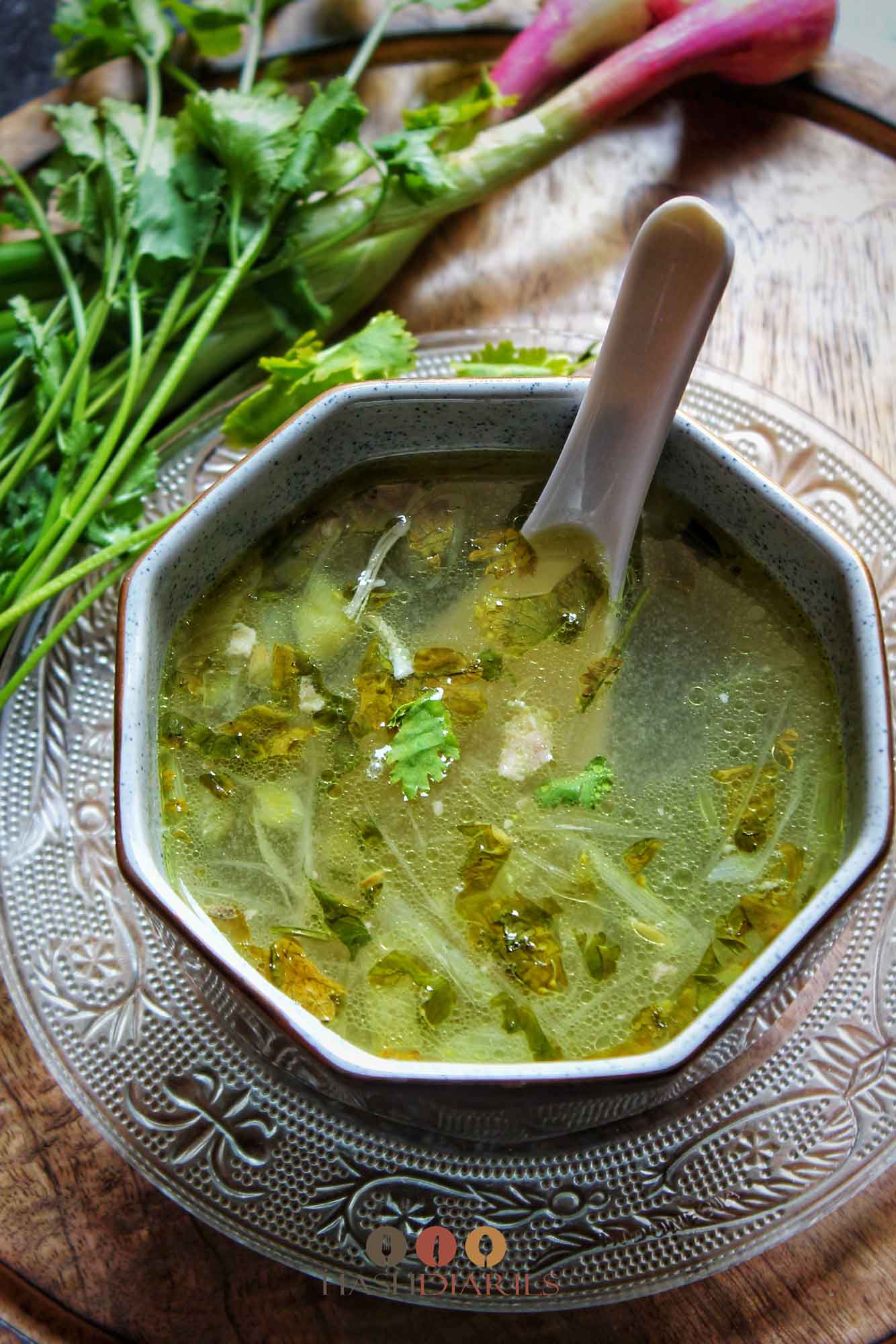 Device Manager Clear Chicken Soup with Visible Vegetables