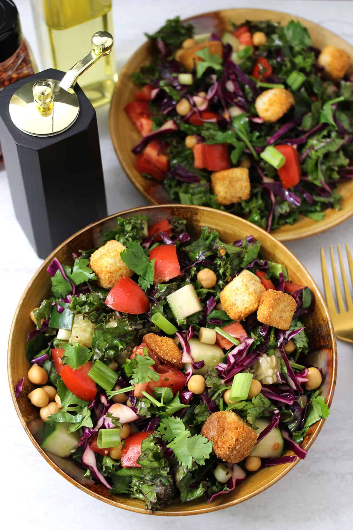 Turmeric Chickpea & Kale Salad