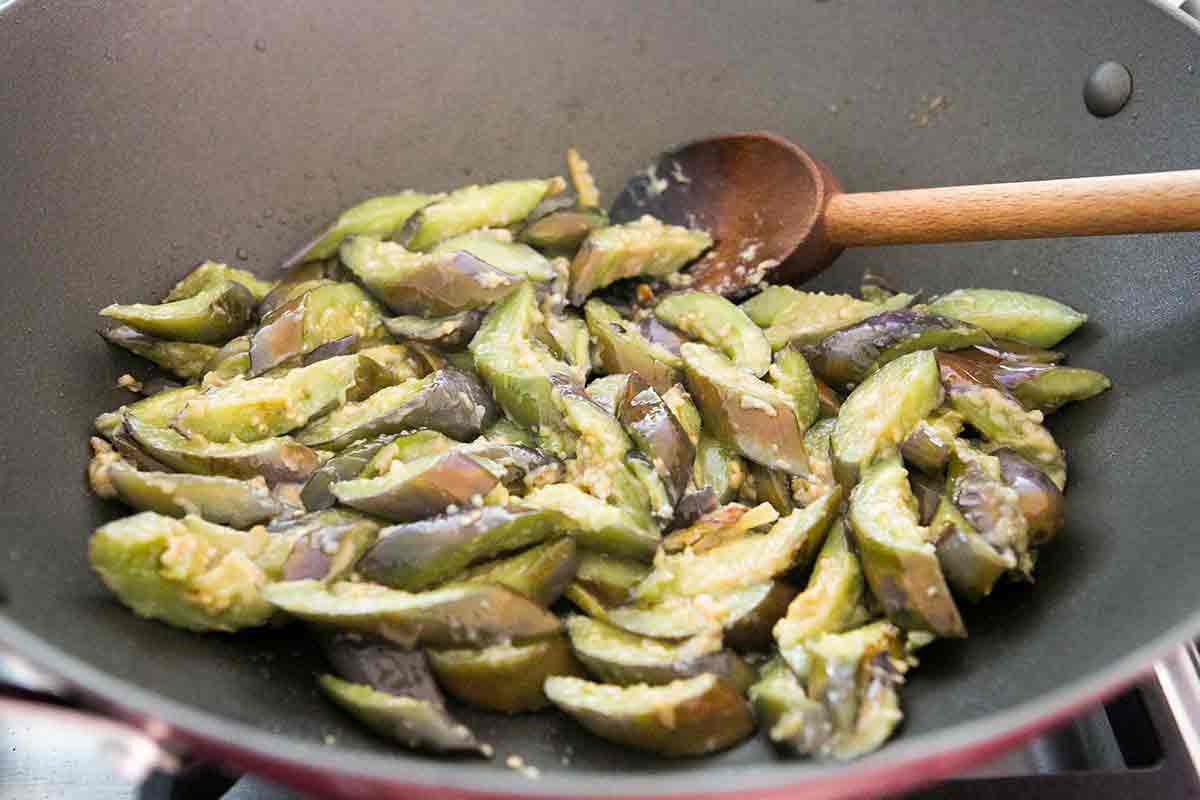 Miso-Glazed Eggplant & Shishito Pepper Stir-Fry