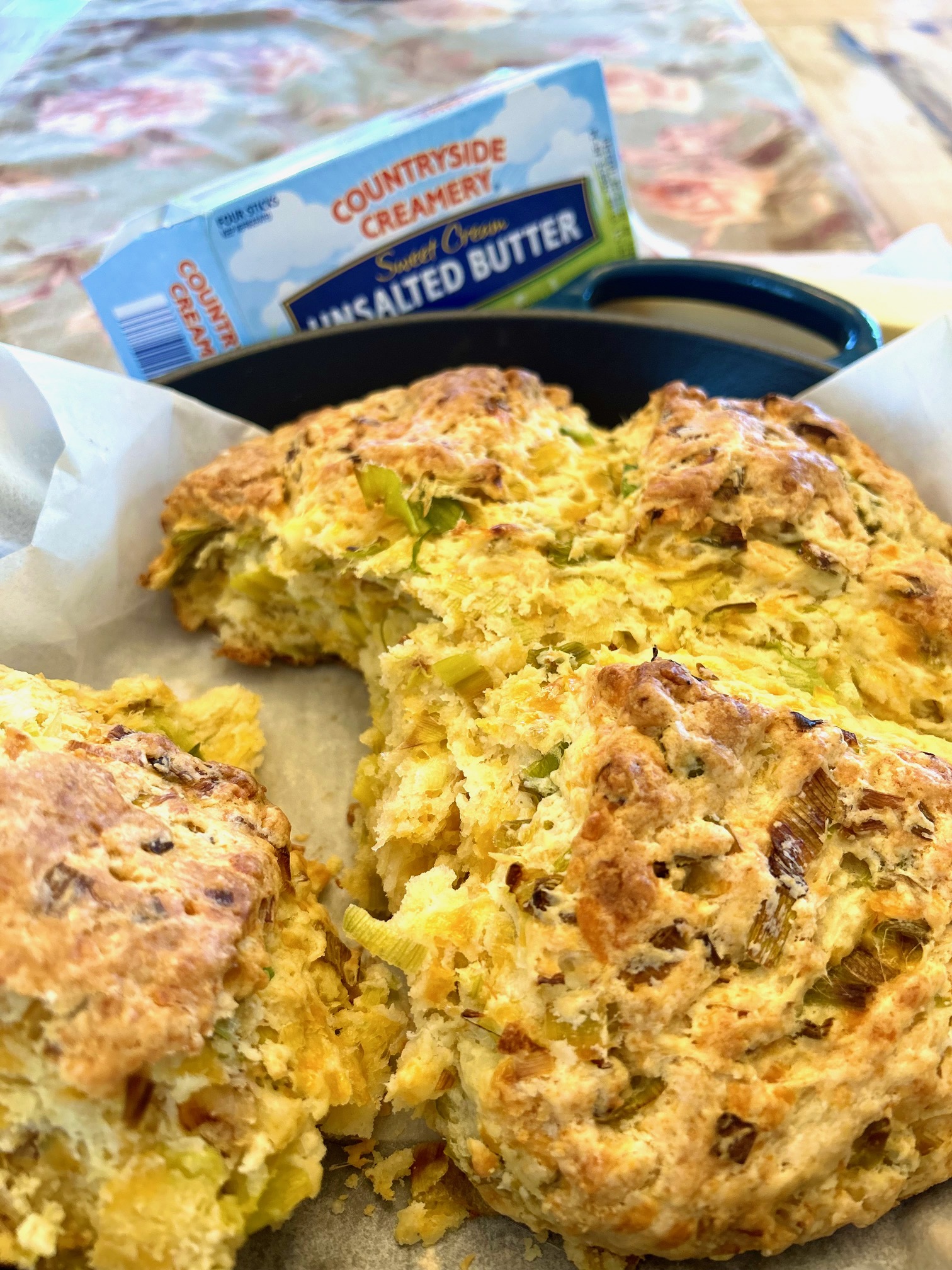 Brussels Herb & Leek Tart with Syrian Bread Crust