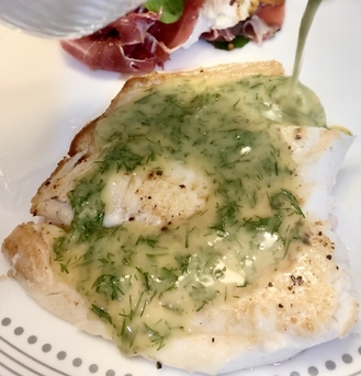 North Sea Pan-Seared Cod with Lemon-Dill Beurre Blanc