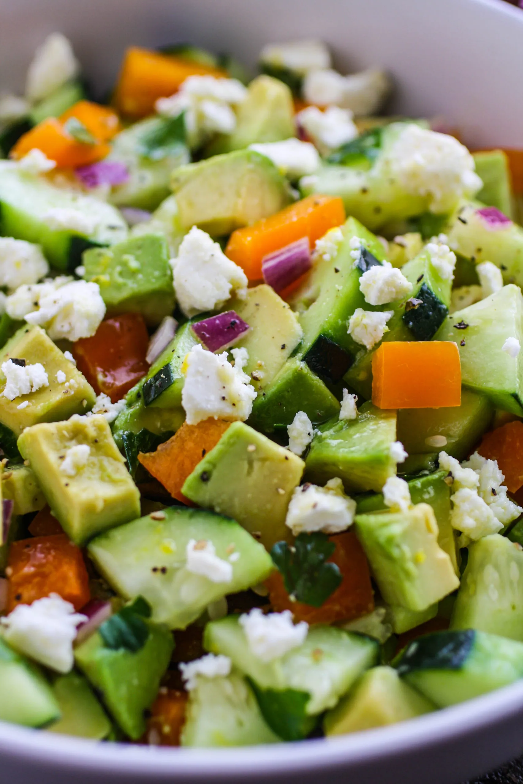 Avocado-Cucumber Salad with Lemon and Fresh Mint