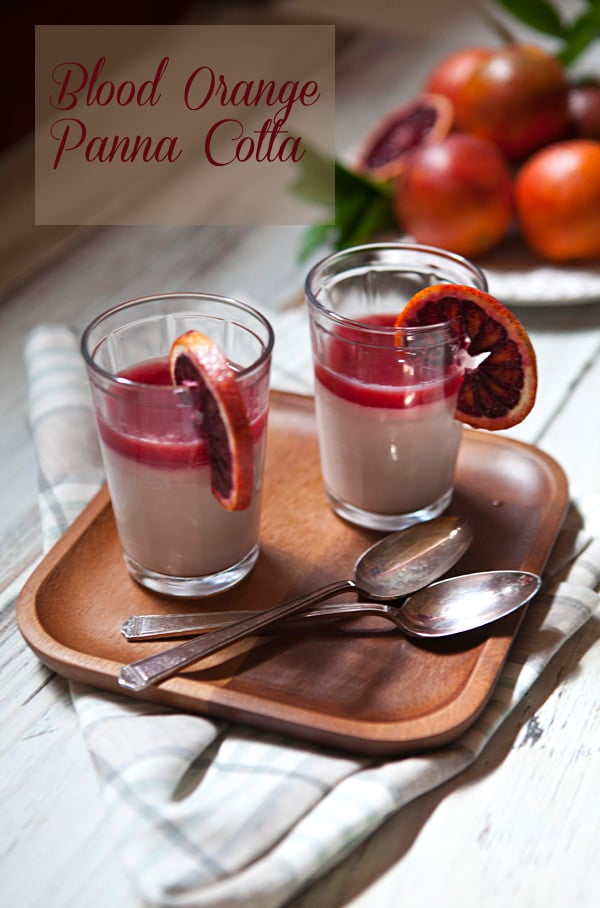 Aperol-Pear Panna Cotta with Blood Orange Compote
