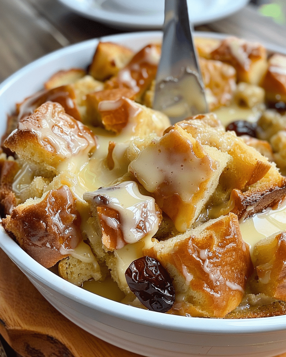 Bourbon-Infused Bread Pudding with Vanilla Bean