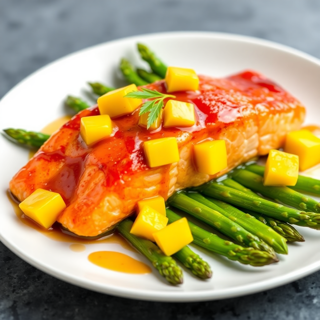 Mango Chili Glazed Salmon