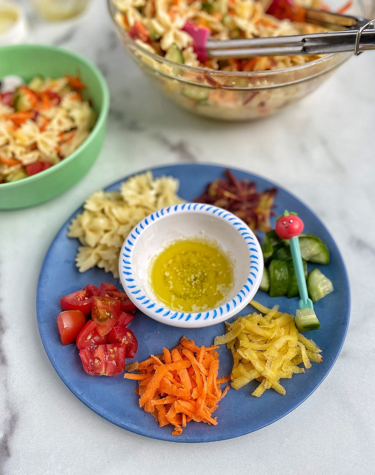 Kid's Rainbow Veggie Pasta