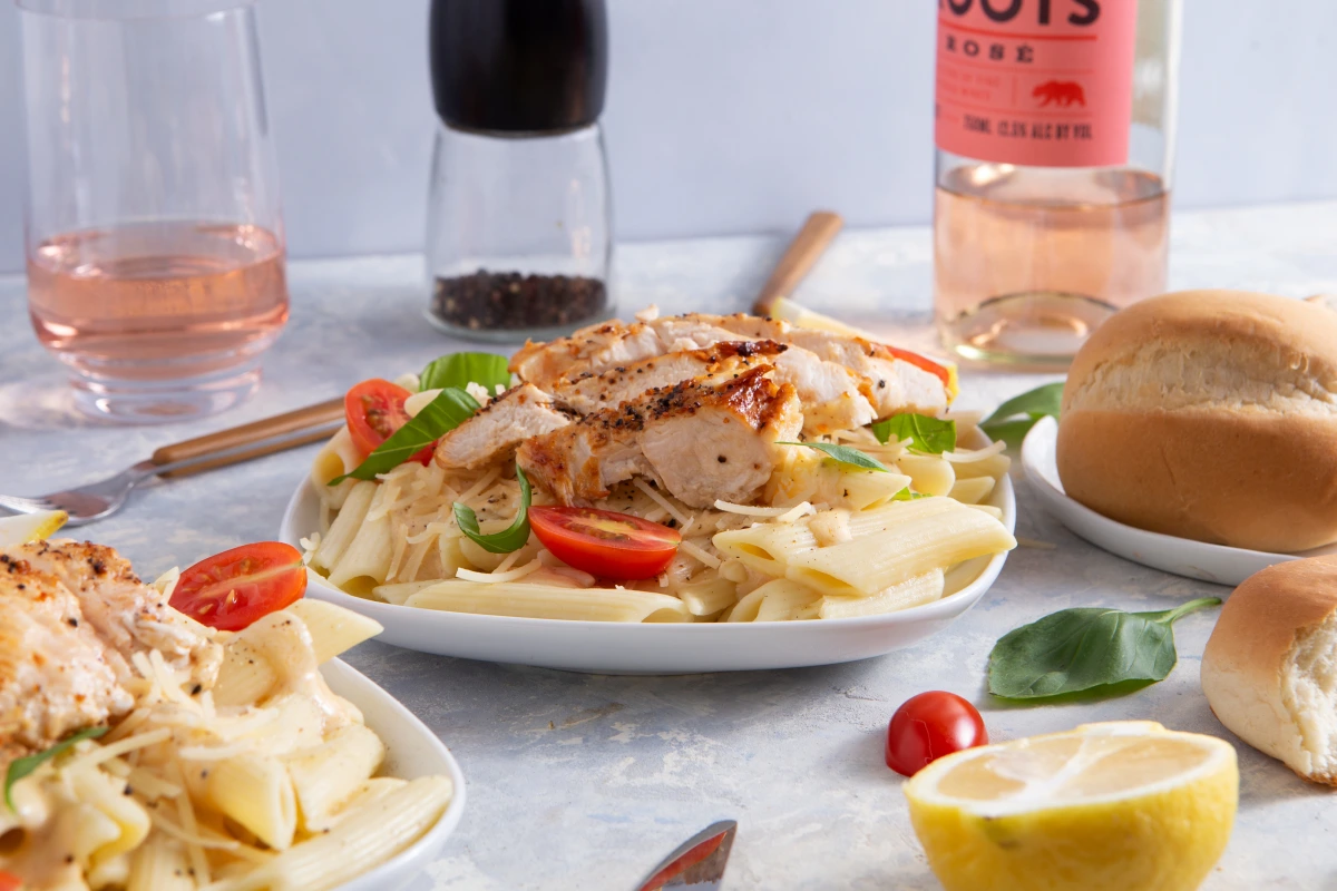 Lemon-Herb Chicken with Lemon-Dill Pasta