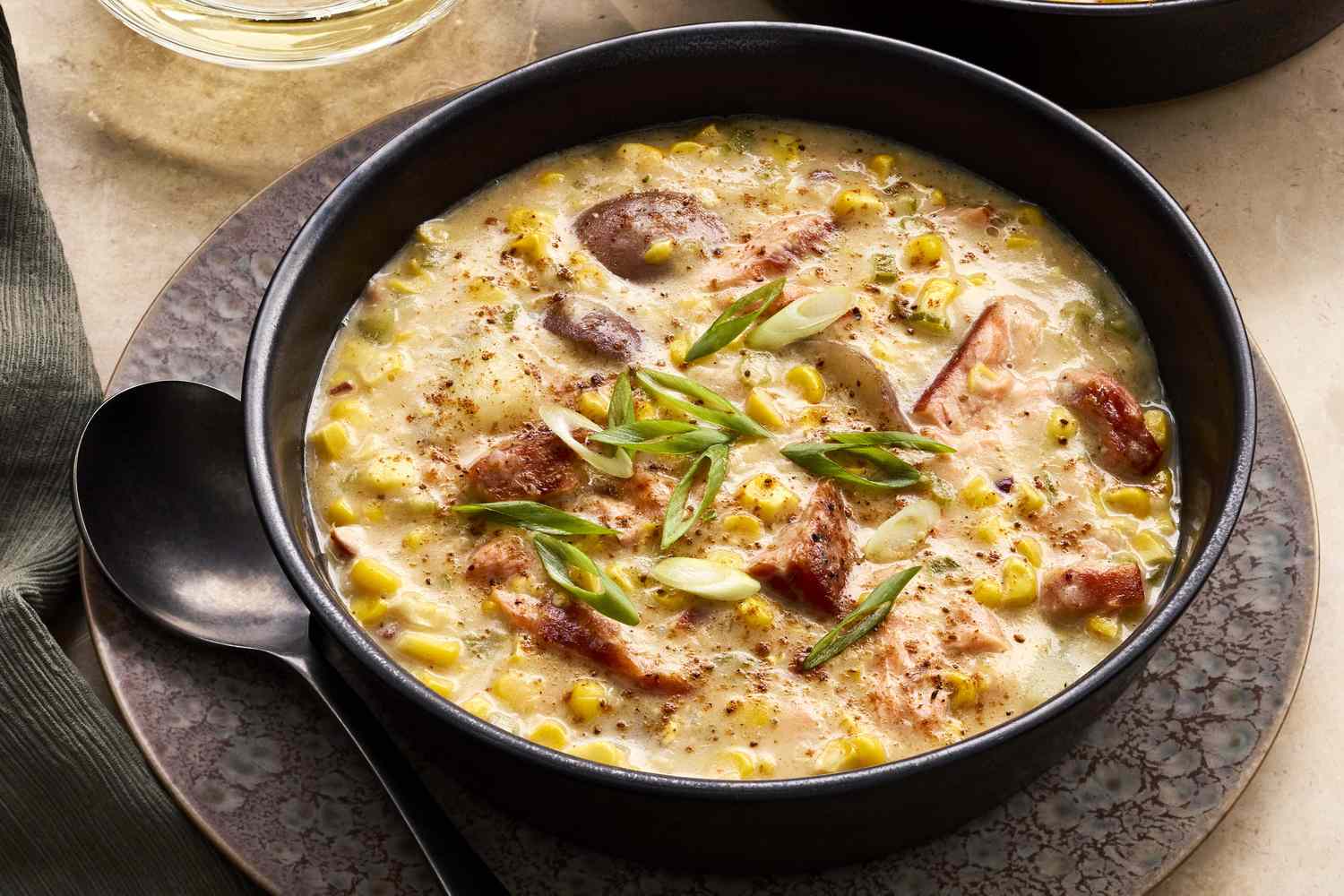 Smoked Mussels & Corn Chowder