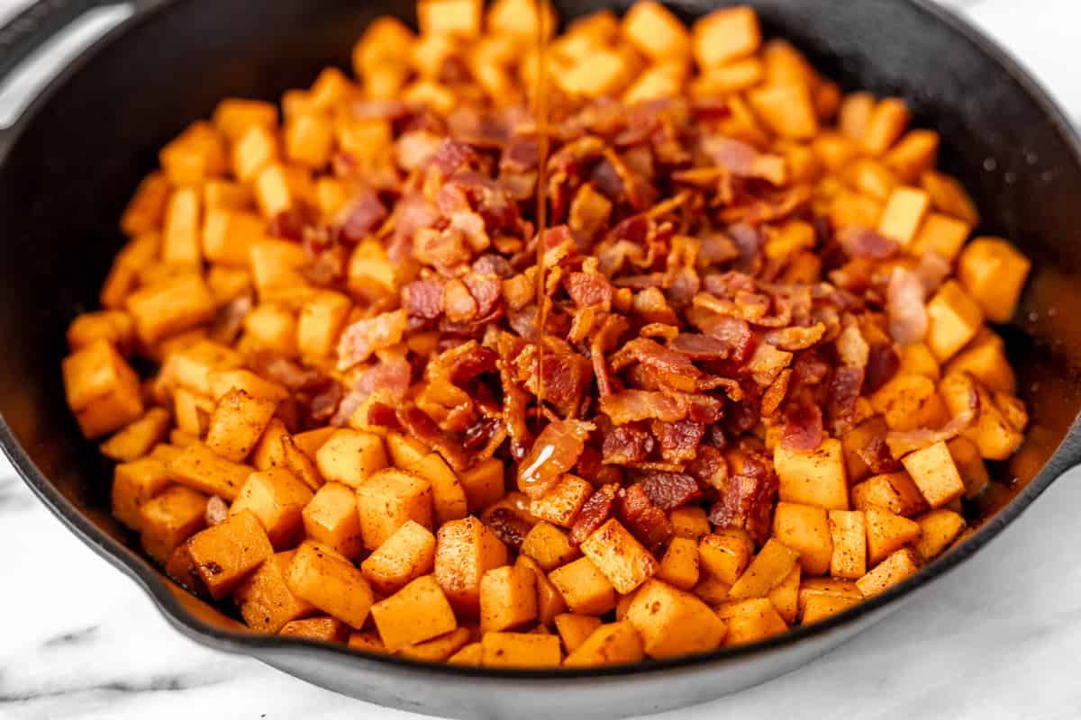 Maple-Bacon Sweet Potato Hash