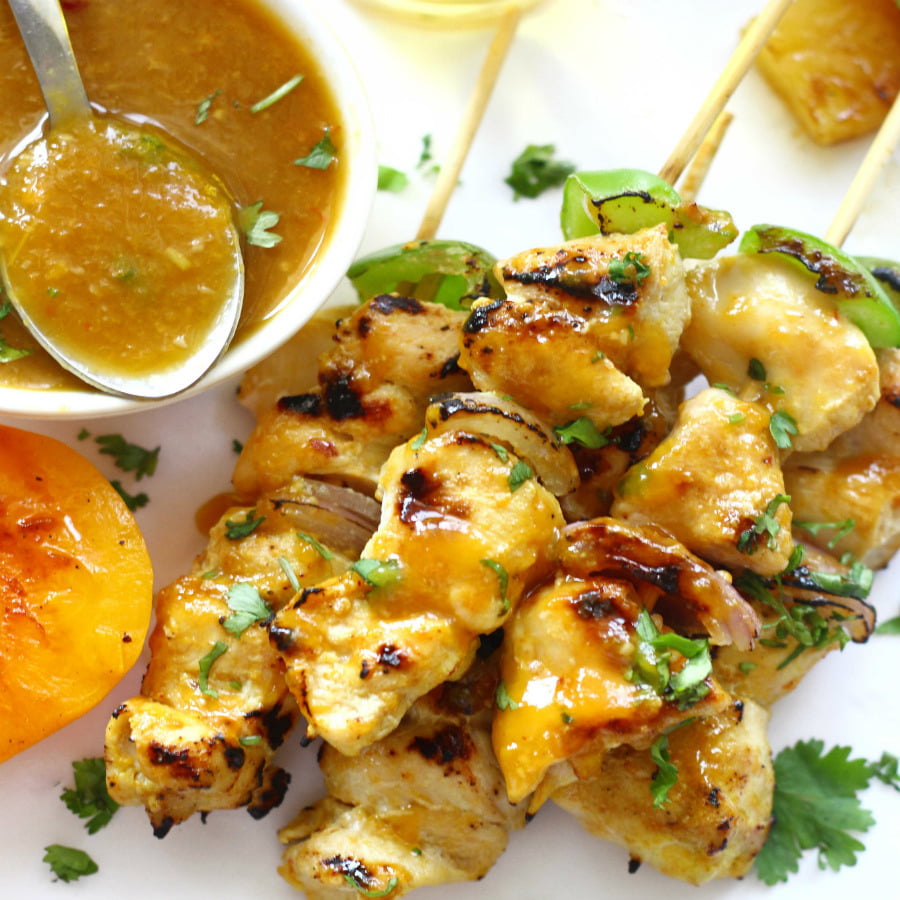 Aperol-Infused Citrus Glazed Chicken Skewers
