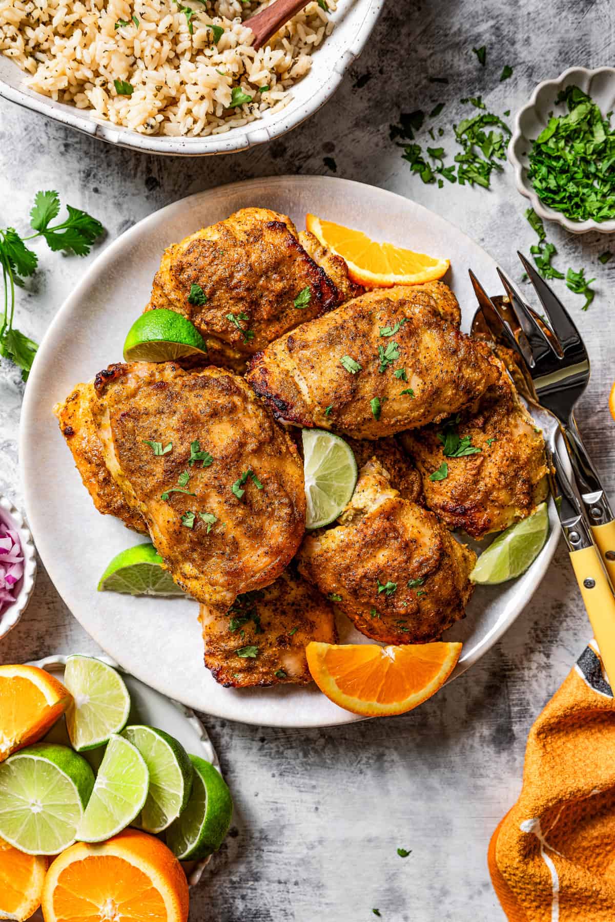Puerto Rican Style Mojo Marinated Chicken Skillet
