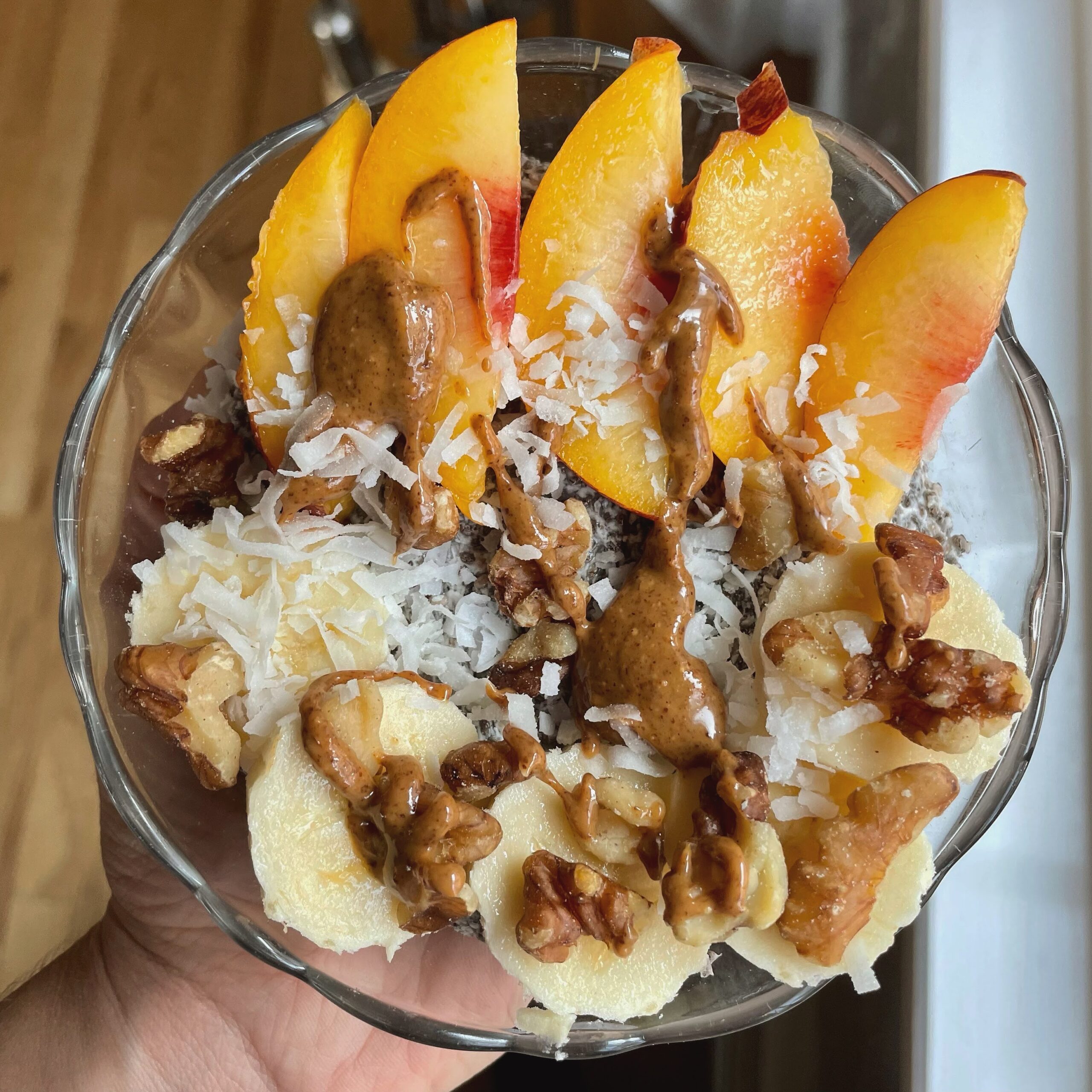 Texas Peach & Bacon Chia Pudding