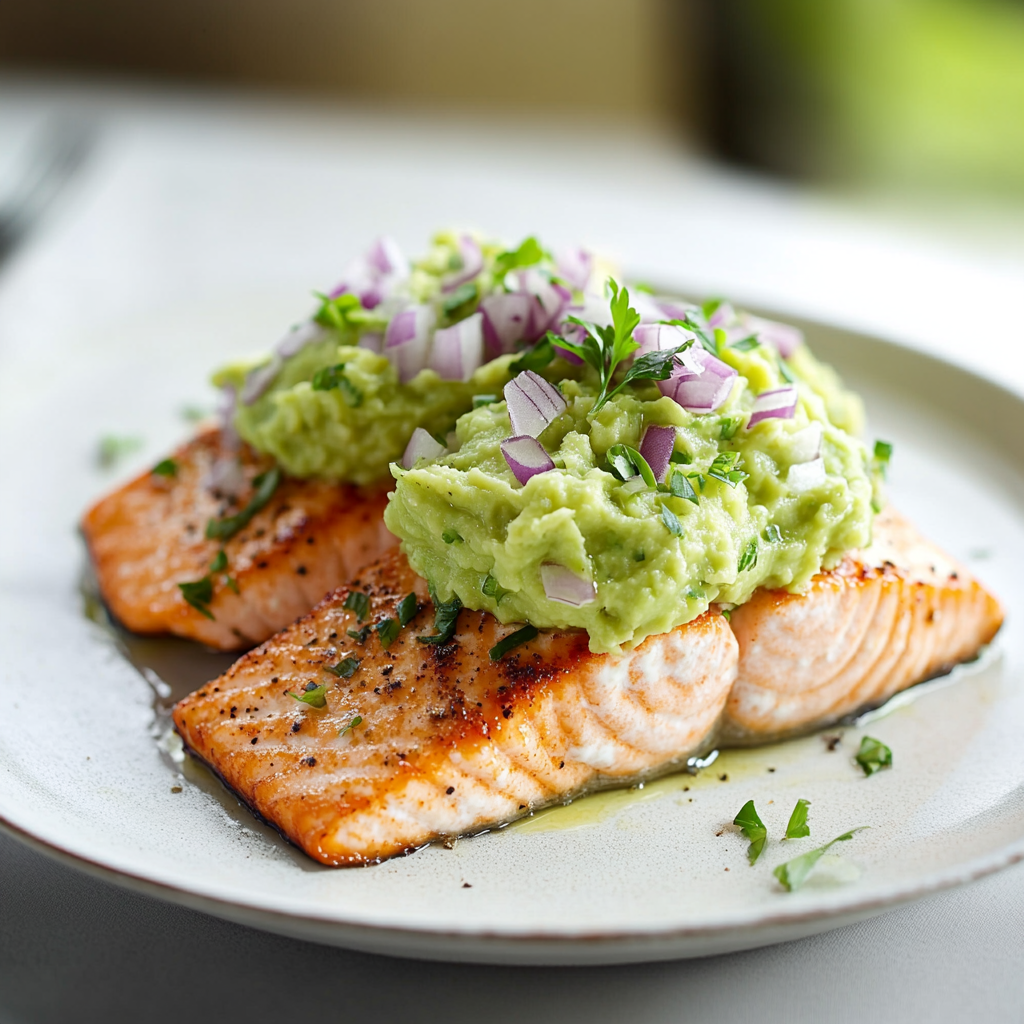 Hormone-Balancing Salmon with Turmeric Avocado Mash