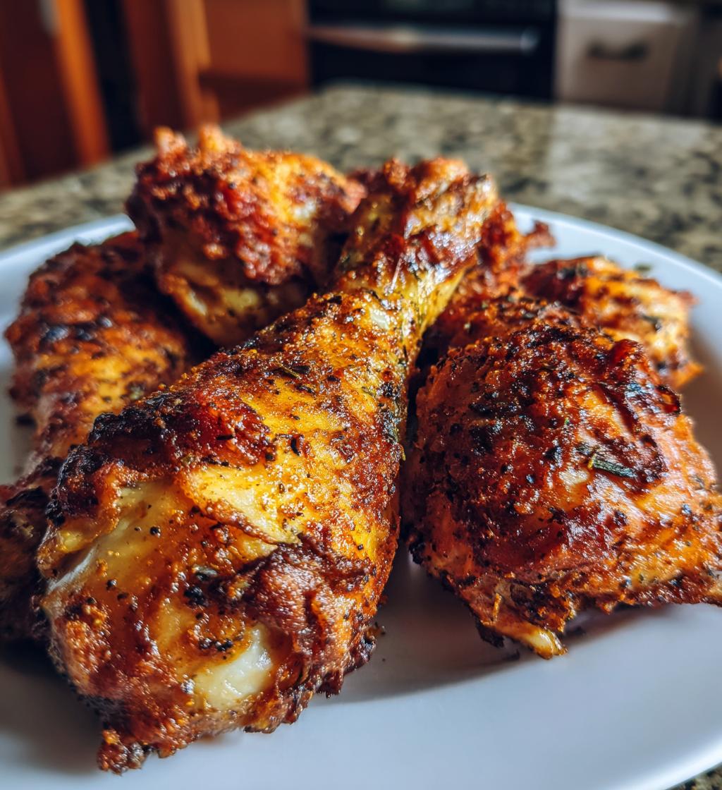 Crispy Herb-Garlic Chicken Drumsticks (Air Fryer)