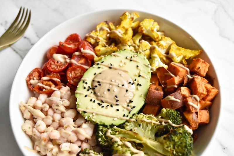 Census Harmony Grain Bowl with Roasted Rainbow Veggies