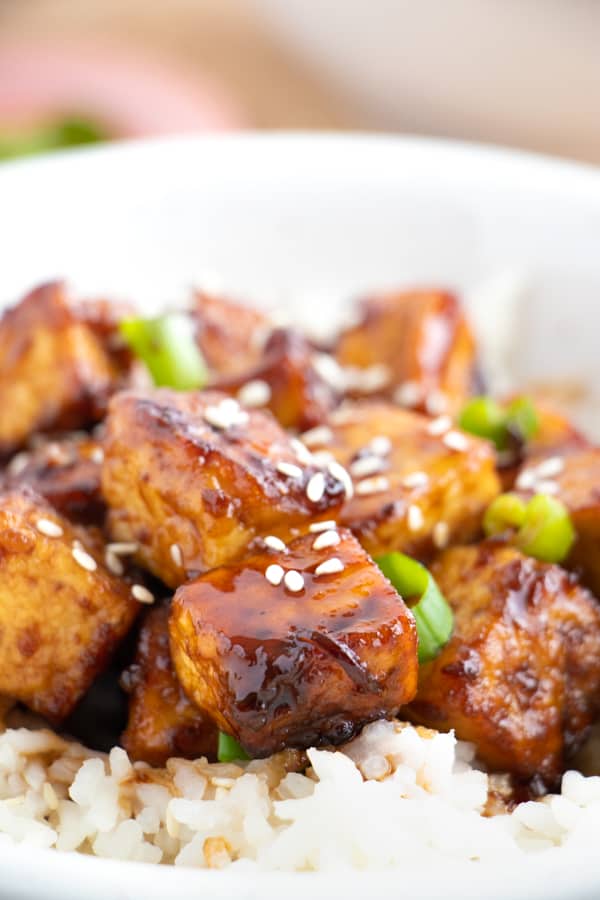 Honey-Glazed Teriyaki Tofu with Sesame Rice