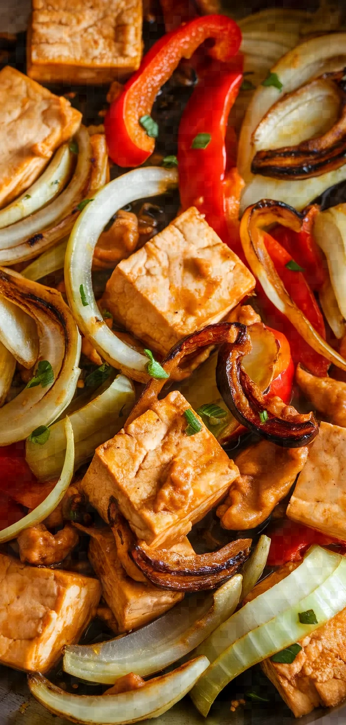 Crispy Maple-Ginger Tofu Stir-Fry with Spaghetti Squash