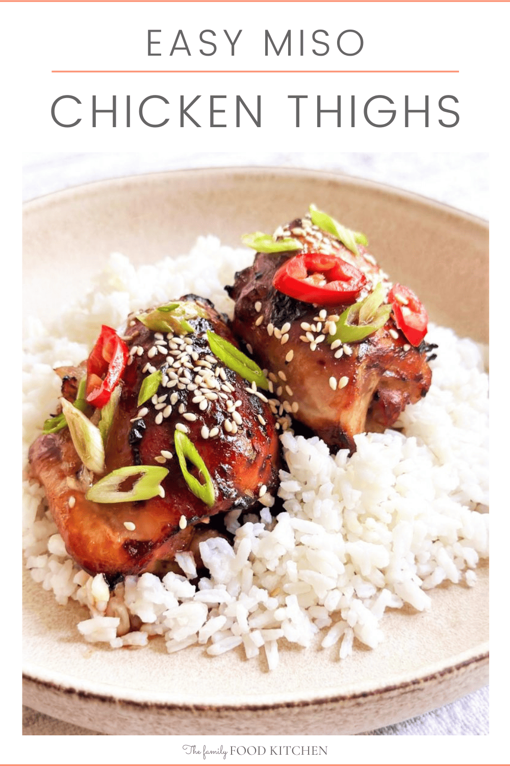 Miso-Ginger Glazed Chicken Thighs with Crisp Vegetables