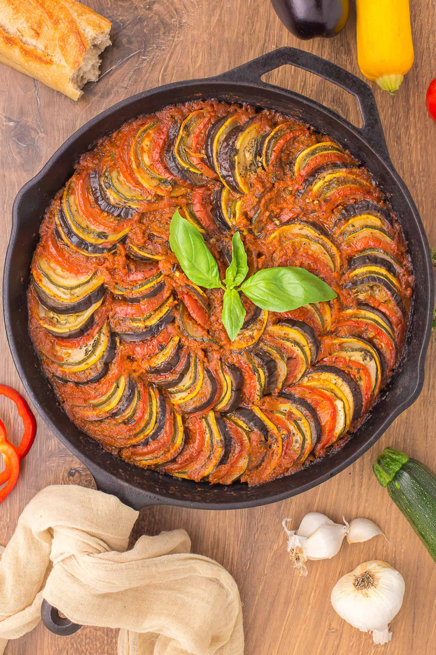 Authentic Provençal Ratatouille with Layered Vegetables