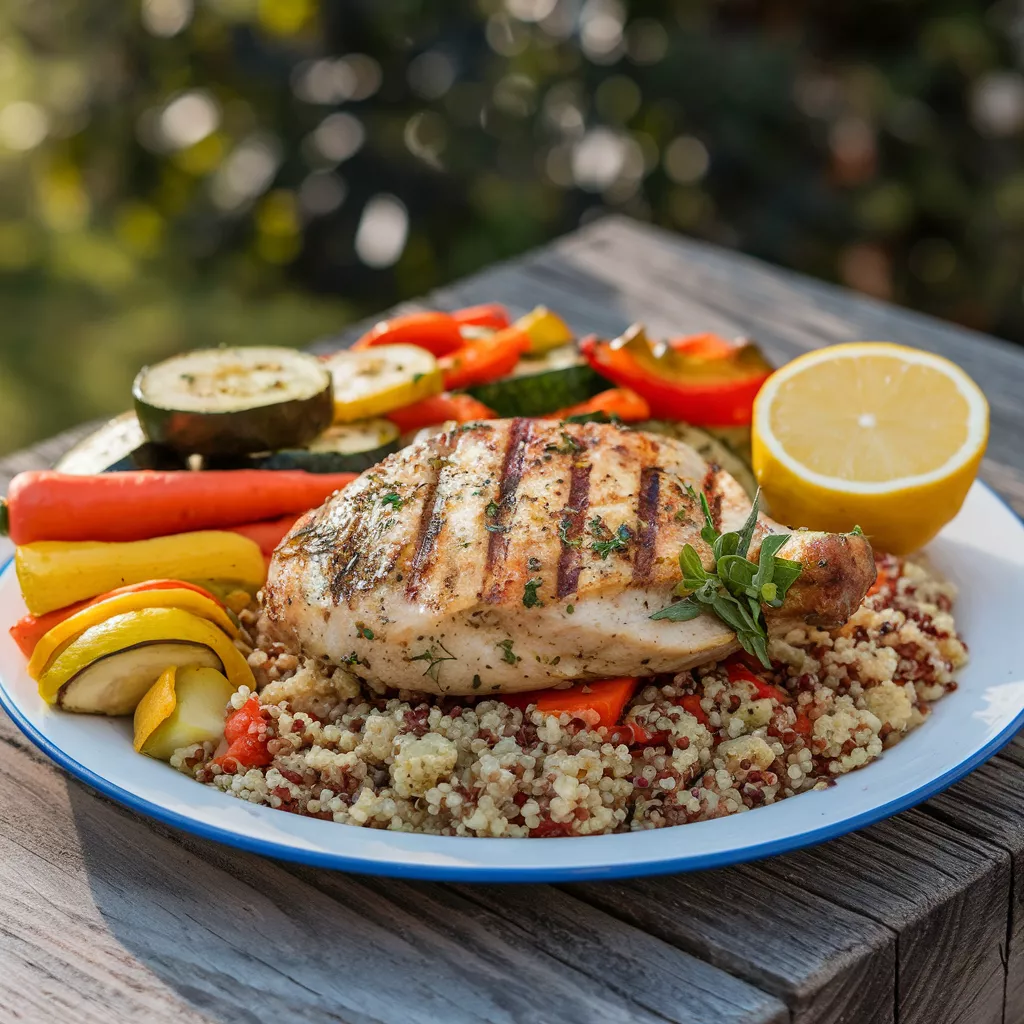 Smith's Spiced Chicken with Quinoa and Roasted Veggies