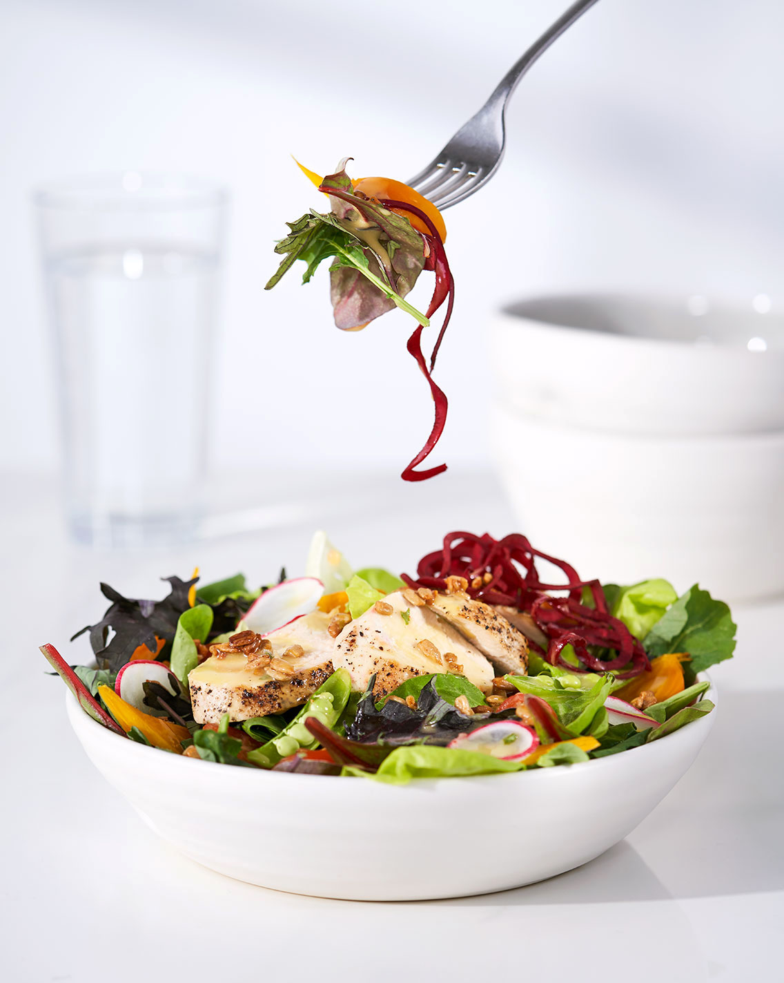 Roasted Beet and Chicken Salad with Lemon Vinaigrette