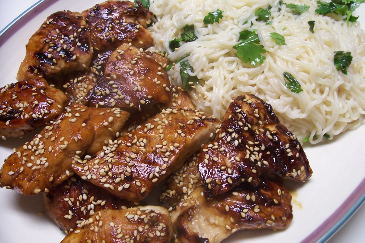 Honey-Glazed Teriyaki Chicken with Sesame Vegetables