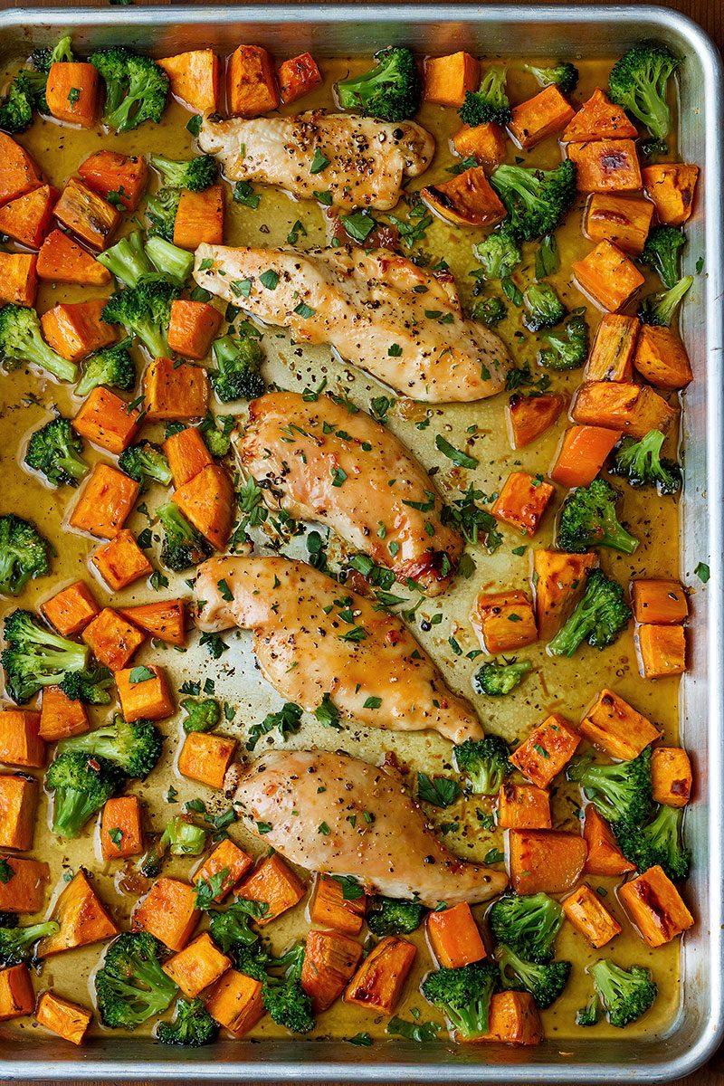 Maple-Glazed Chicken & Sweet Potato Sheet Pan