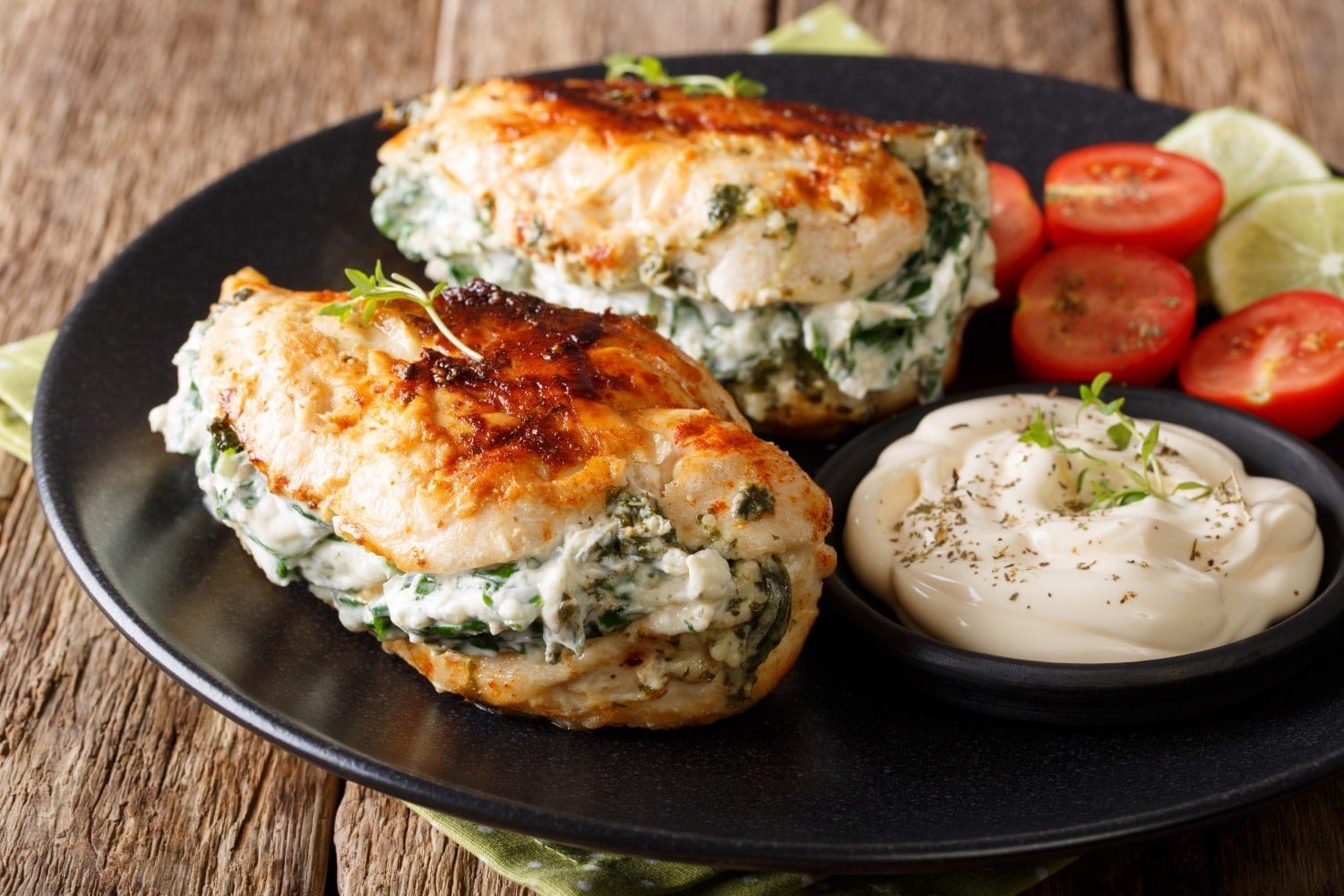Cream Cheese Stuffed Chicken Breast with Avocado Salsa