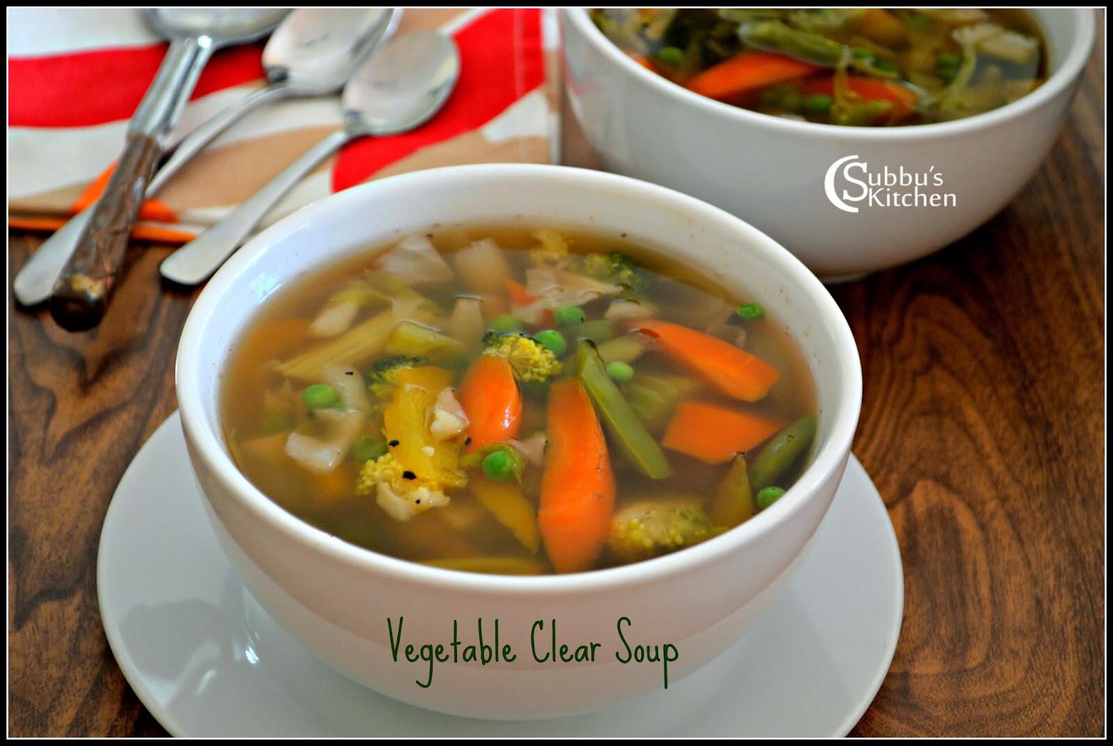Clear Vegetable Soup with Lemon Zest
