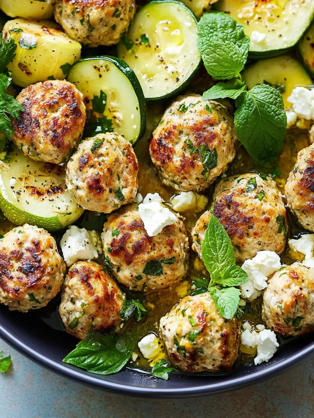 Crispy Zucchini Chicken Meatballs