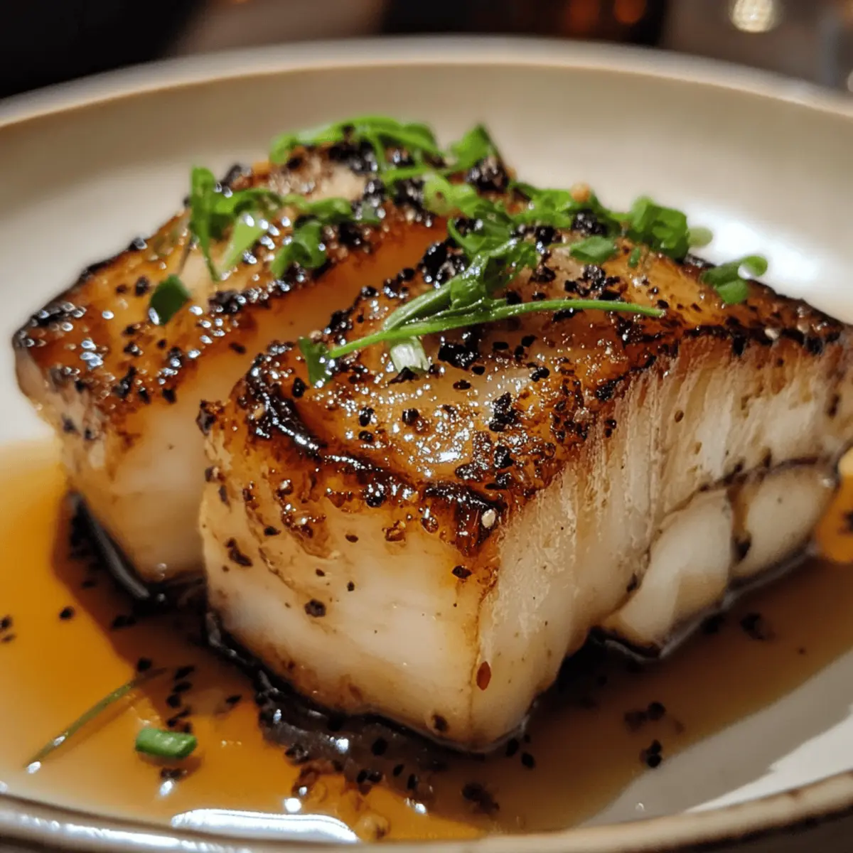 Miso-Glazed Black Cod with Gingko Nuts