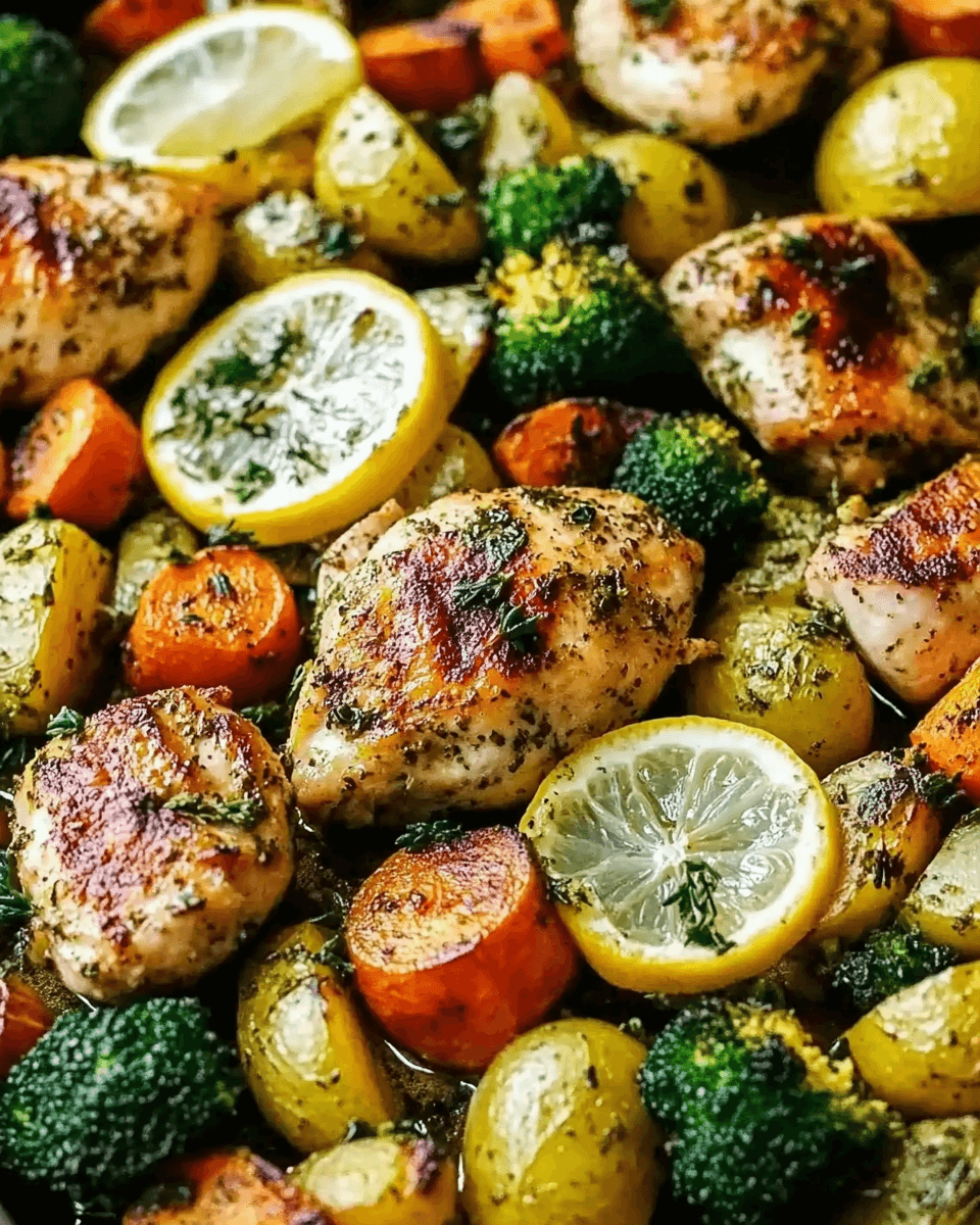 Herb-Roasted Chicken with Sheet Pan Veggies