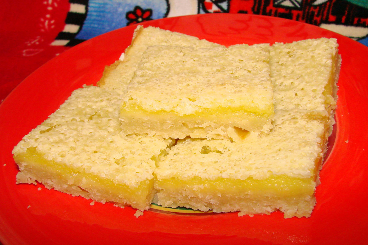 Laughter Lemon Bars with Berry Swirl