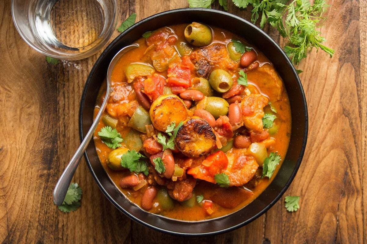 Quick Bean and Plantain Stew