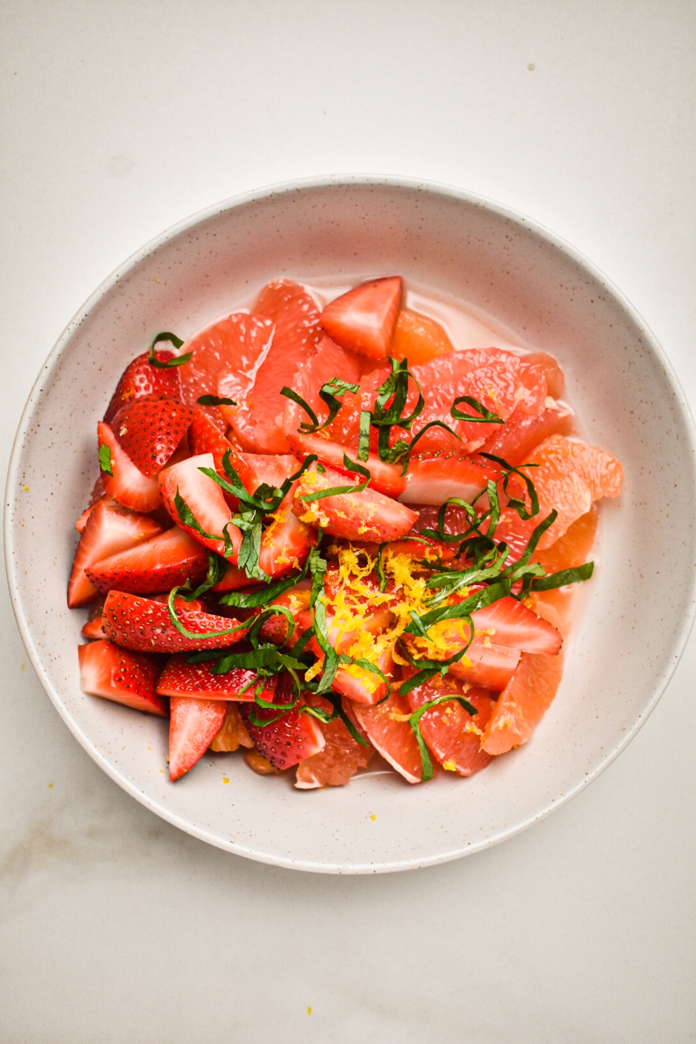 Pixelated Fruit Salad with Citrus Drizzle