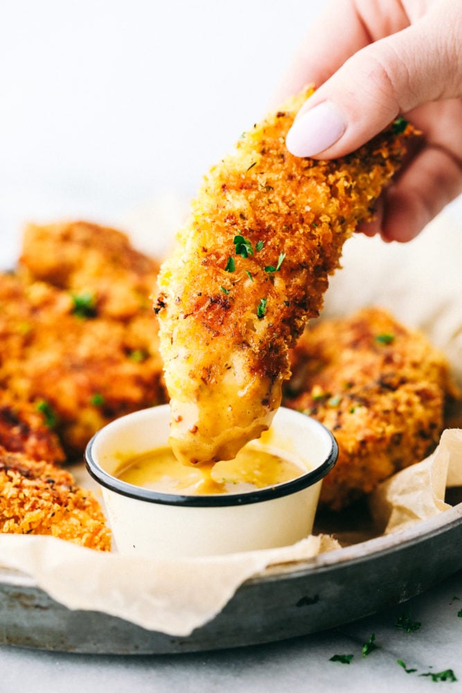 Game On! Crispy Garlic Parmesan Chicken Tenders