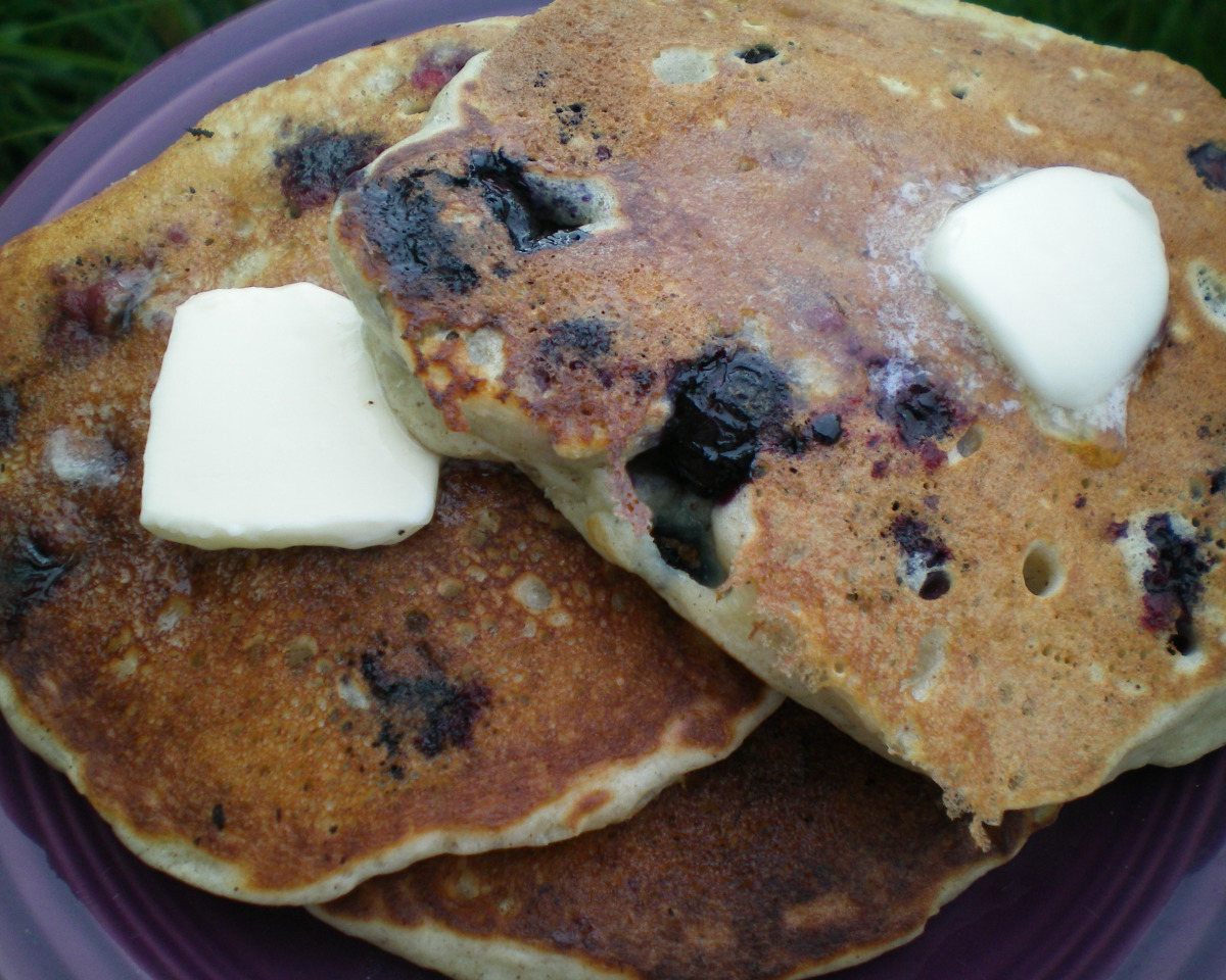 Battery Batter Blueberry Pancakes