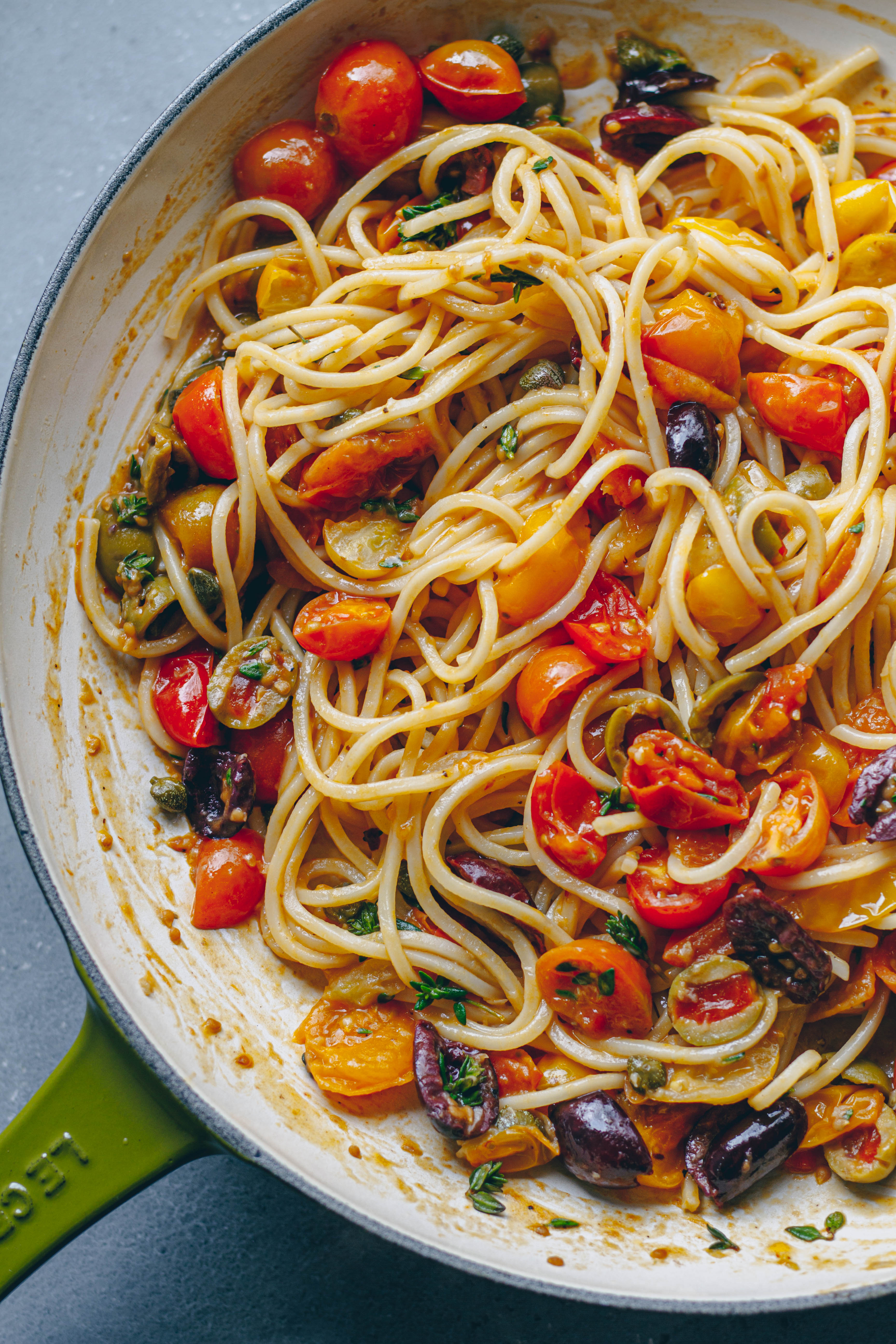 Lemon-Herb One-Pot Pasta with Cherry Tomatoes and Capers