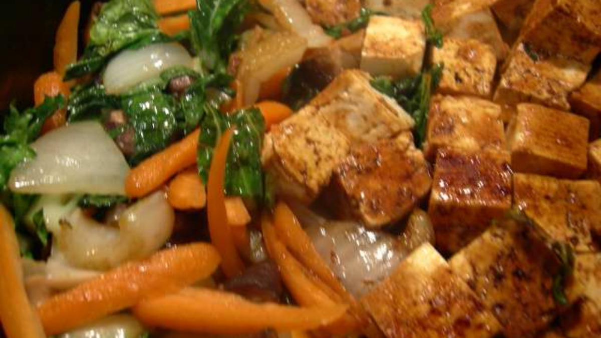 Umami-Infused Tofu Stir-Fry with Crispy Shiitake