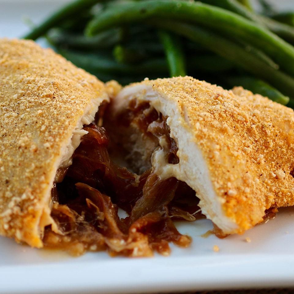 Caramelized Onion & Gruyère Stuffed Chicken Breasts