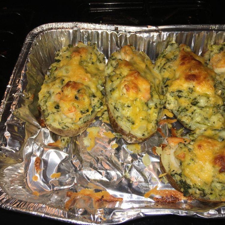 Broccoli & Cheddar Stuffed Potatoes