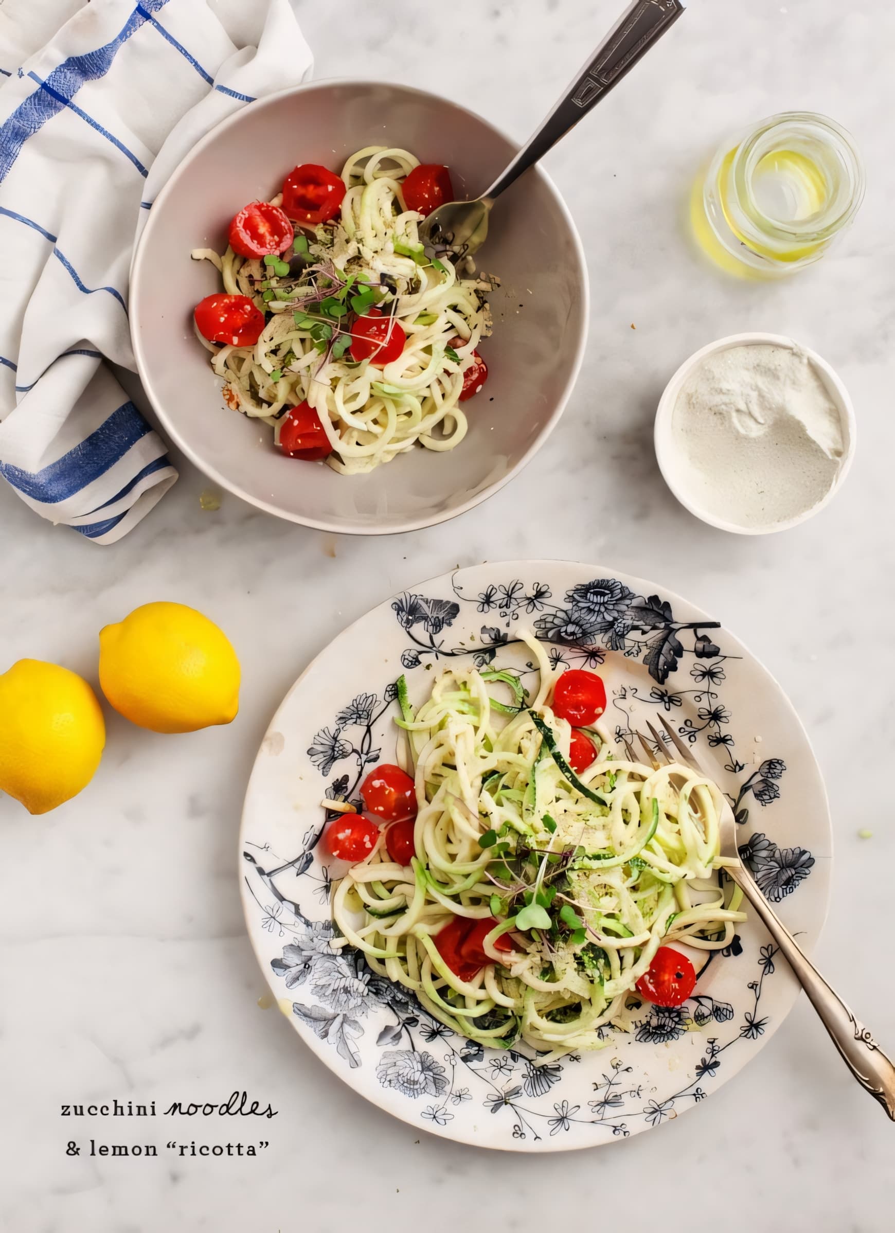 Wave-Form Zucchini Noodles with Lemon Vinaigrette