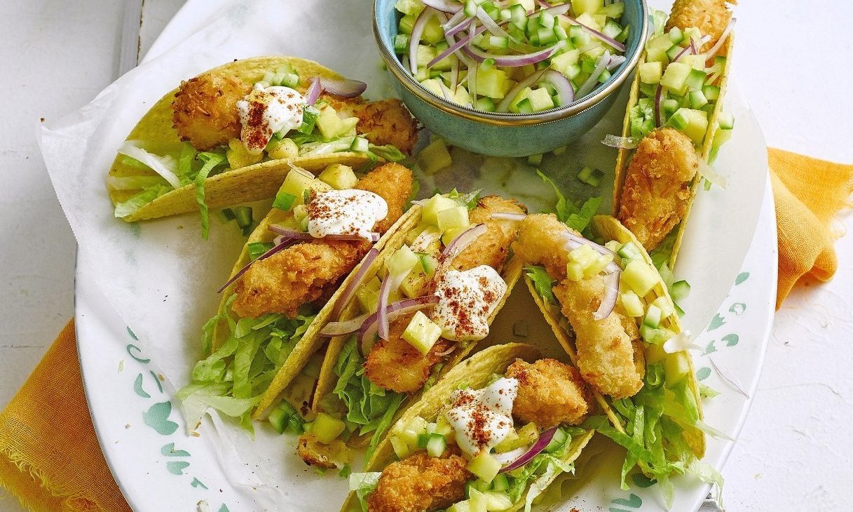 Coconut-Crusted Fish Tacos with Pineapple Salsa