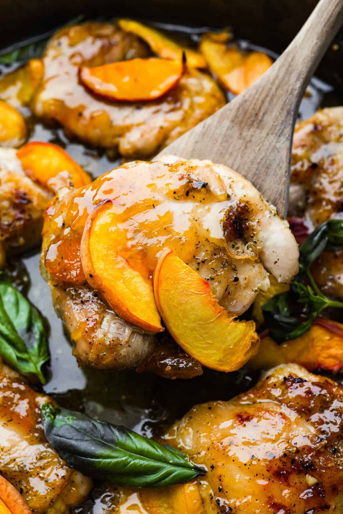 Smoked Peach-Glazed Chicken Breasts