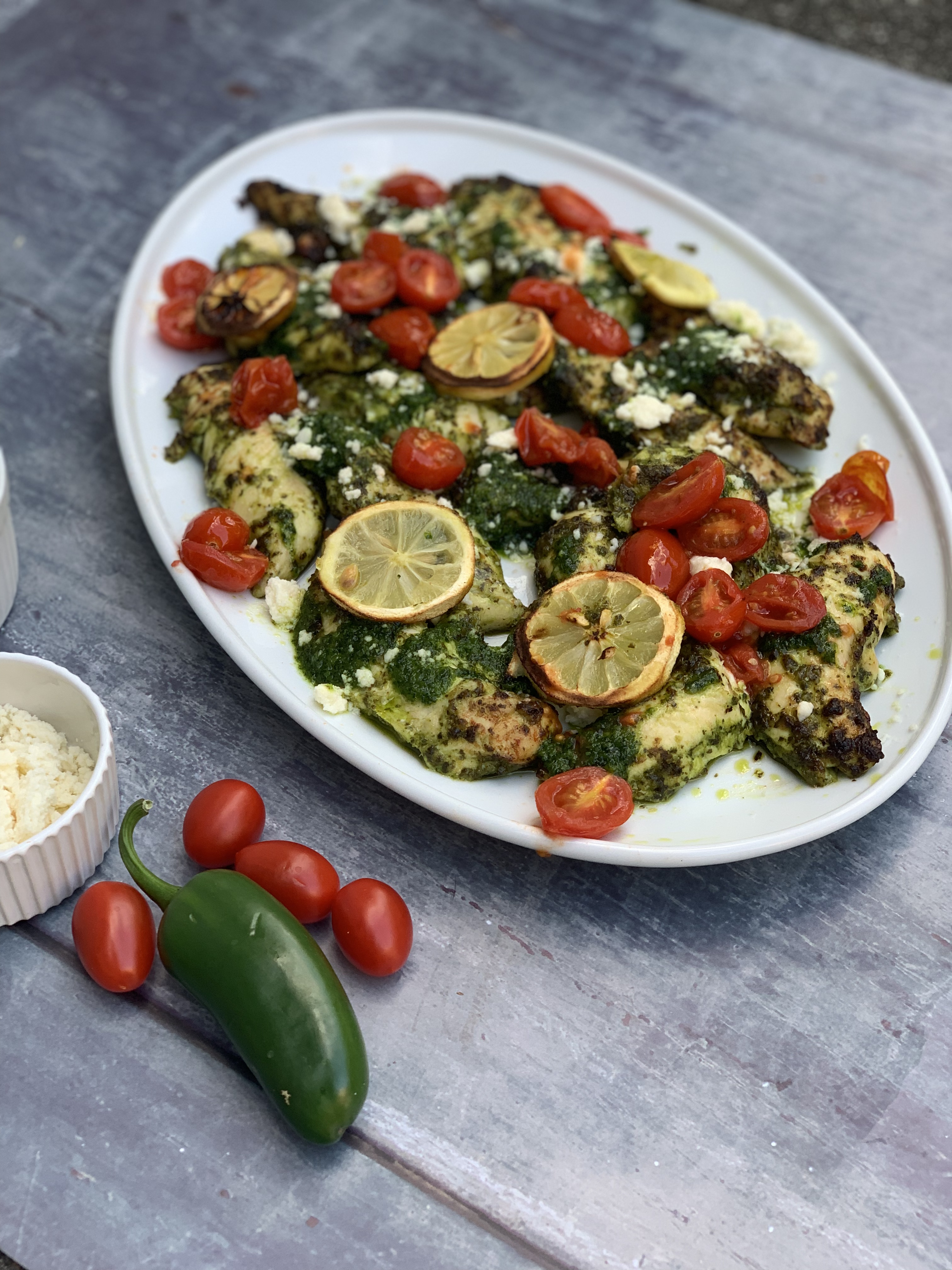 Grilled Chicken 'Best' Lemon Herb Sheet Pan
