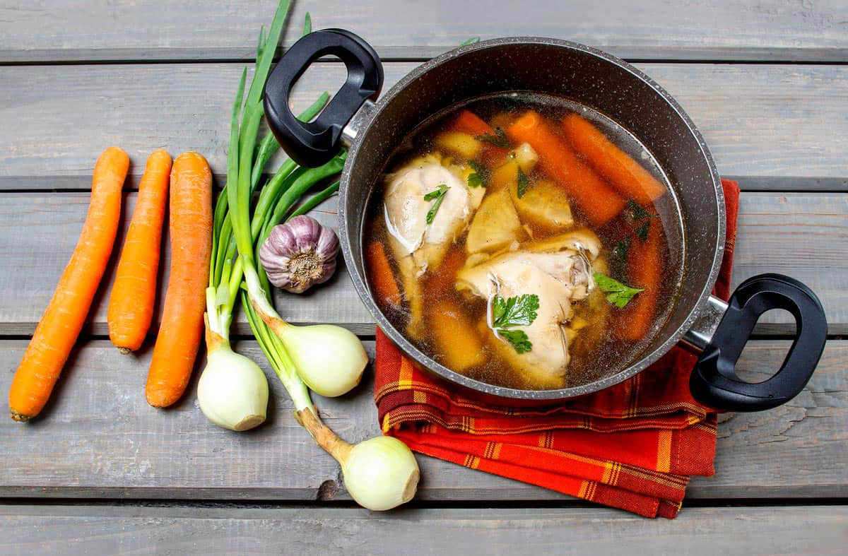 Herbed Chicken & Bone Broth Stew
